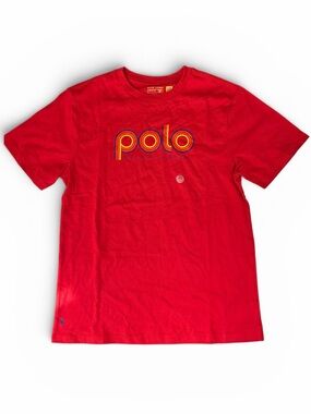 New Polo by Ralph Lauren Retro Red Crewneck Short sleeve Tee Boys L/G 14-16